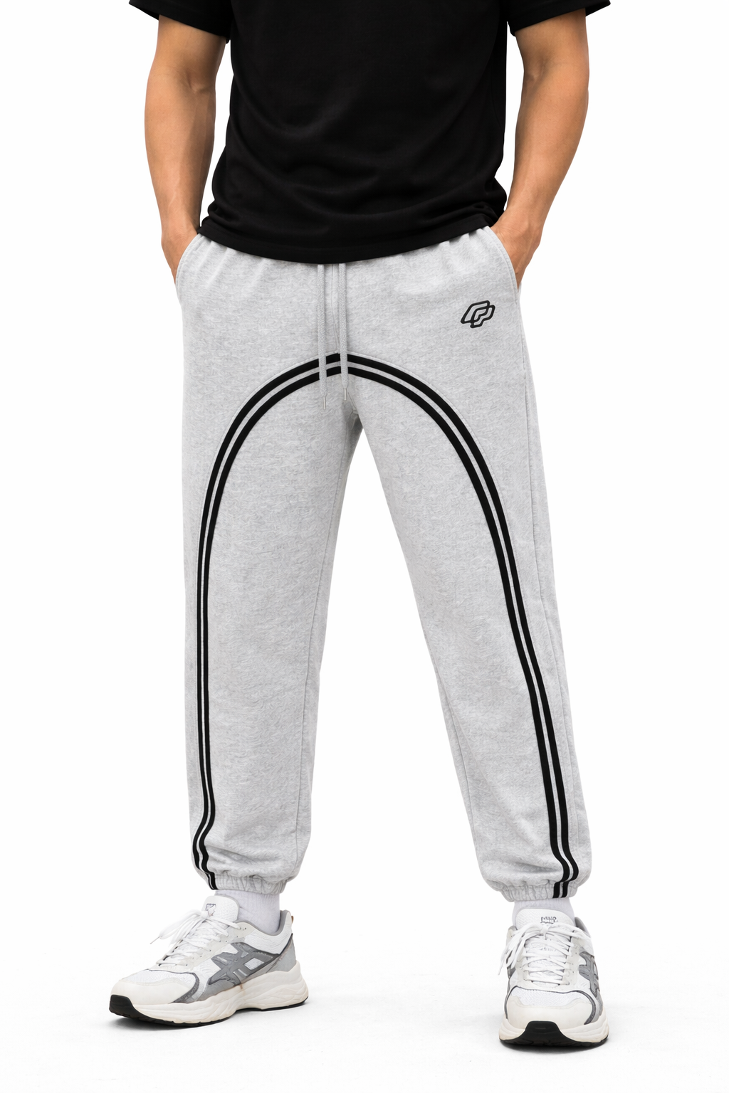 Sun Fade Contrast Tape Fleece Jogged Sweatpants