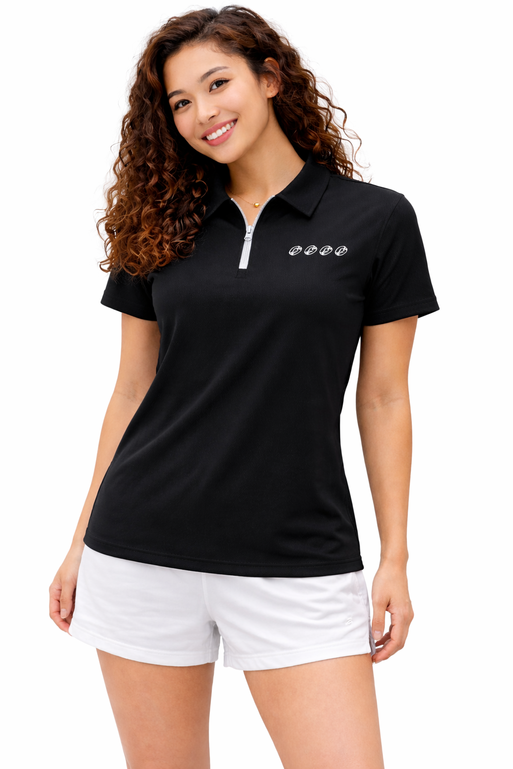Unisex Quarter-Zip Polo Shirt