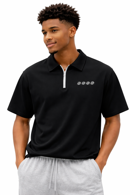 Unisex Quarter-Zip Polo Shirt