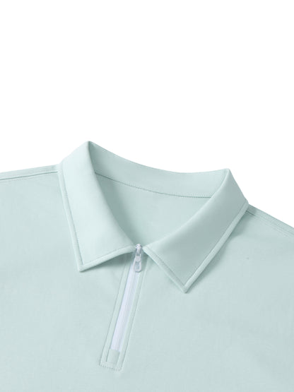 Unisex Quarter-Zip Polo Shirt