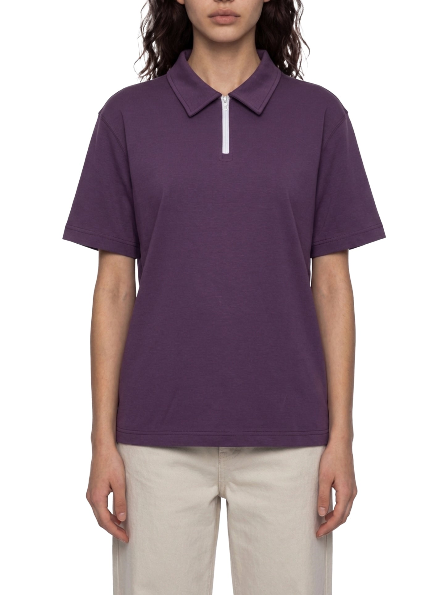 Unisex Quarter-Zip Polo Shirt
